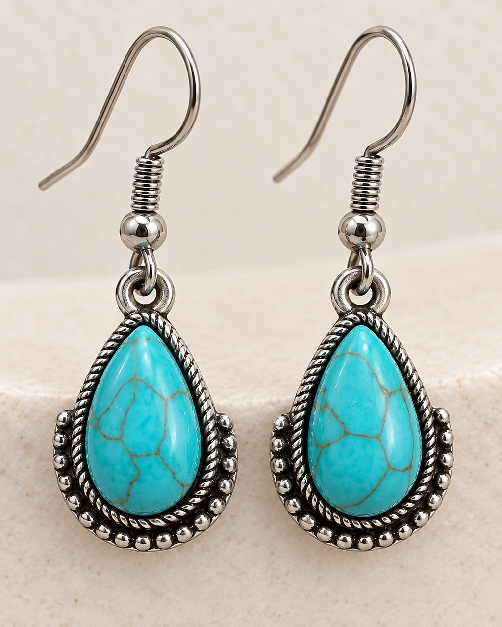 Mesa Sky Faux Turquoise Teardrop Earrings