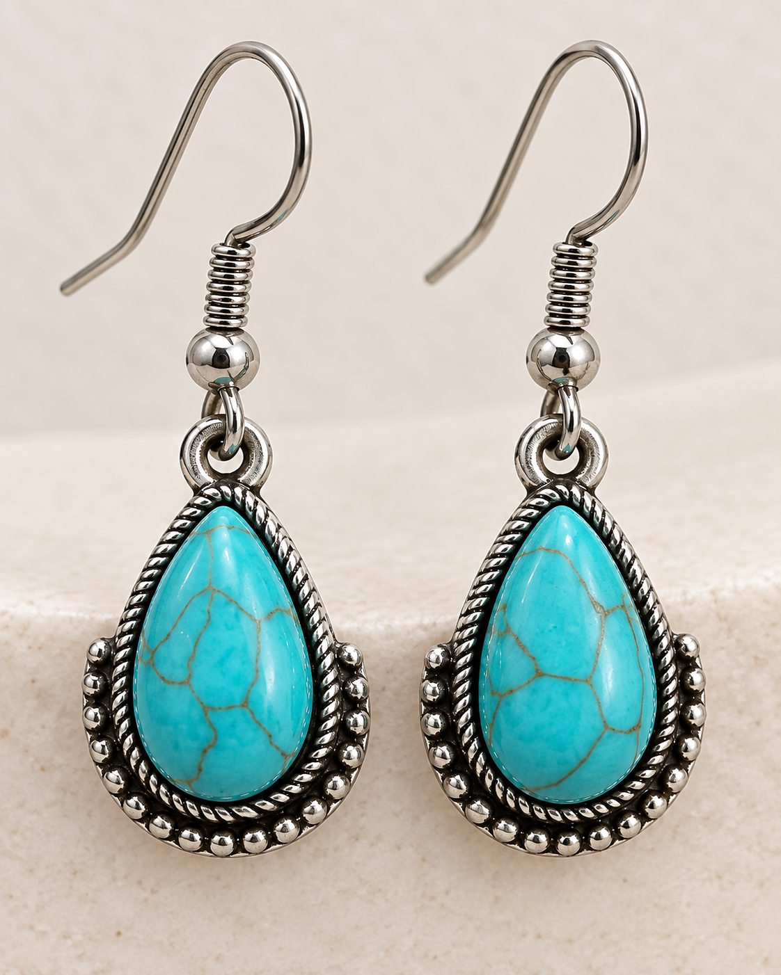 Mesa Sky Faux Turquoise Teardrop Earrings