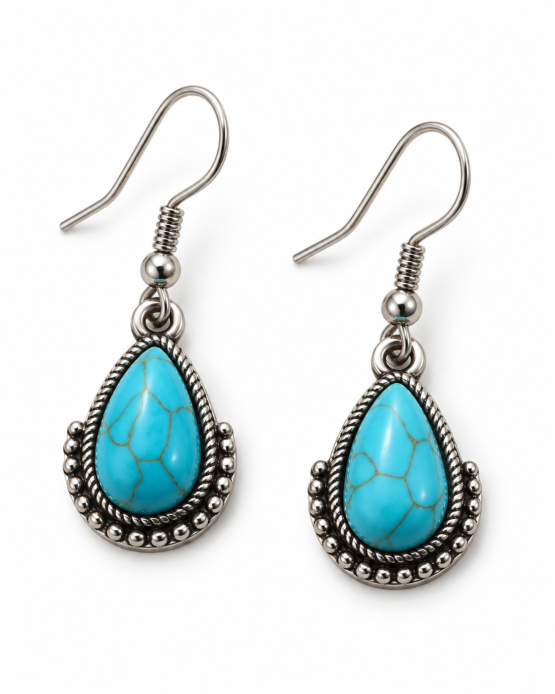 Mesa Sky Faux Turquoise Teardrop Earrings
