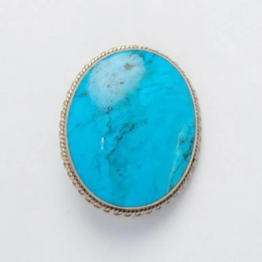 Kingman Turquoise Brooch