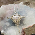 Dendritic Jasper Elephant Wire Wrap Pendant