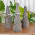 Assorted Dual Crystal Leaf Adjustable Ring