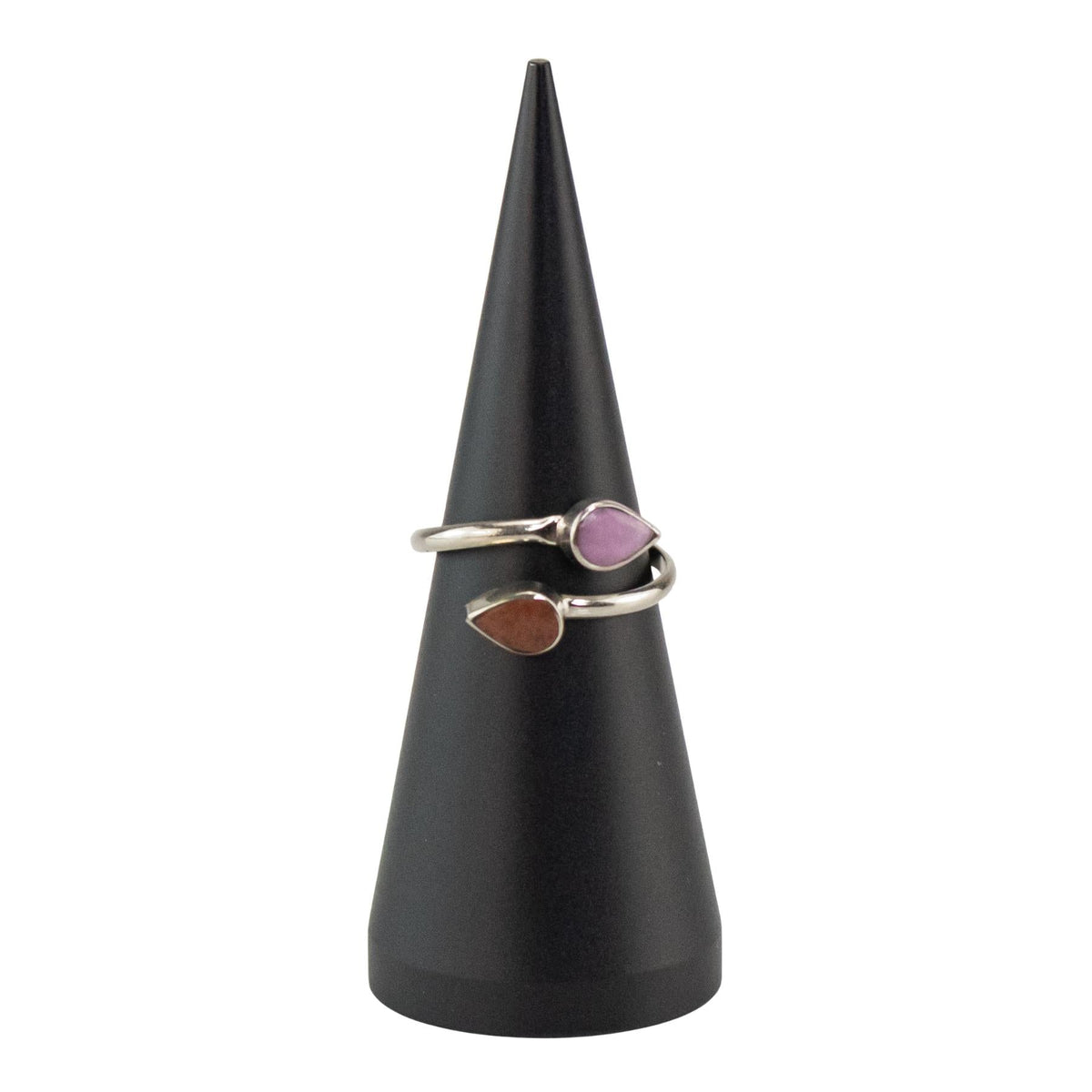 Assorted Dual Crystal Leaf Adjustable Ring