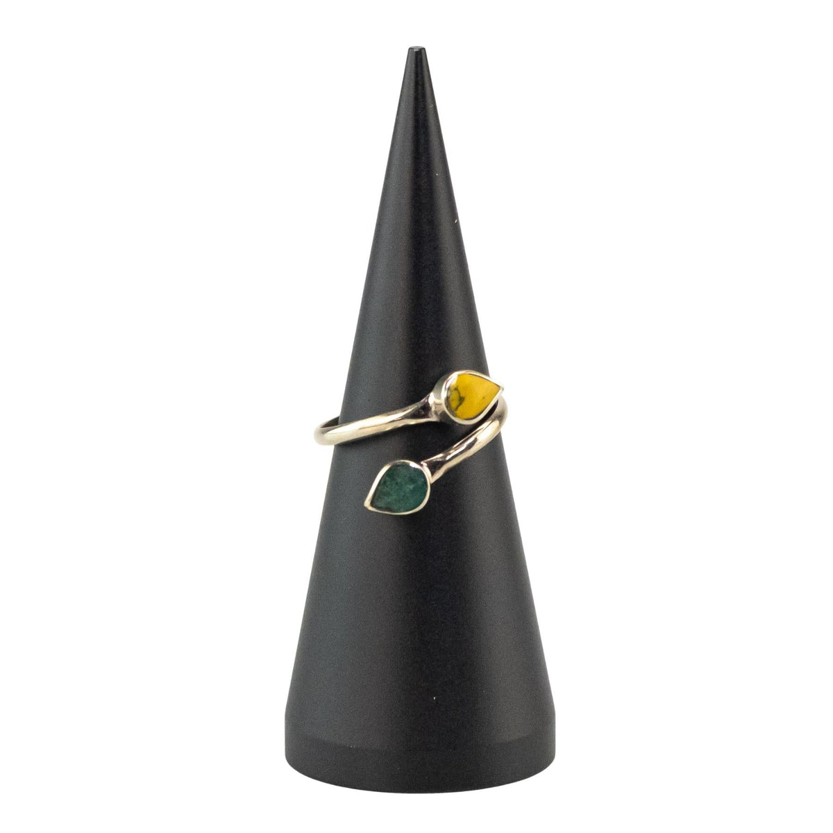 Assorted Dual Crystal Leaf Adjustable Ring