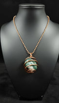 Copper Wire Wrapped Spiral Necklace