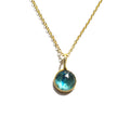 Blue Kyanite Rose Cut Drop Necklace