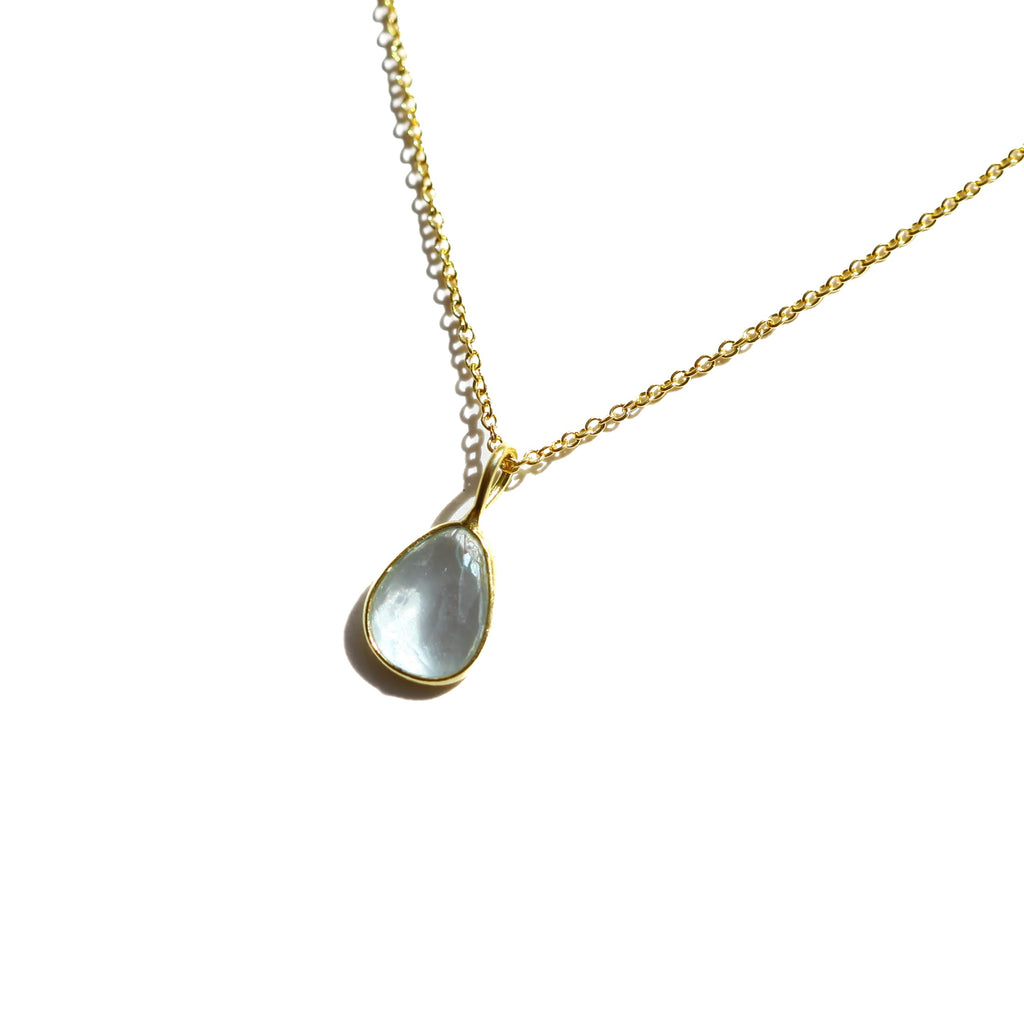 Aquamarine Rose Cut Necklace