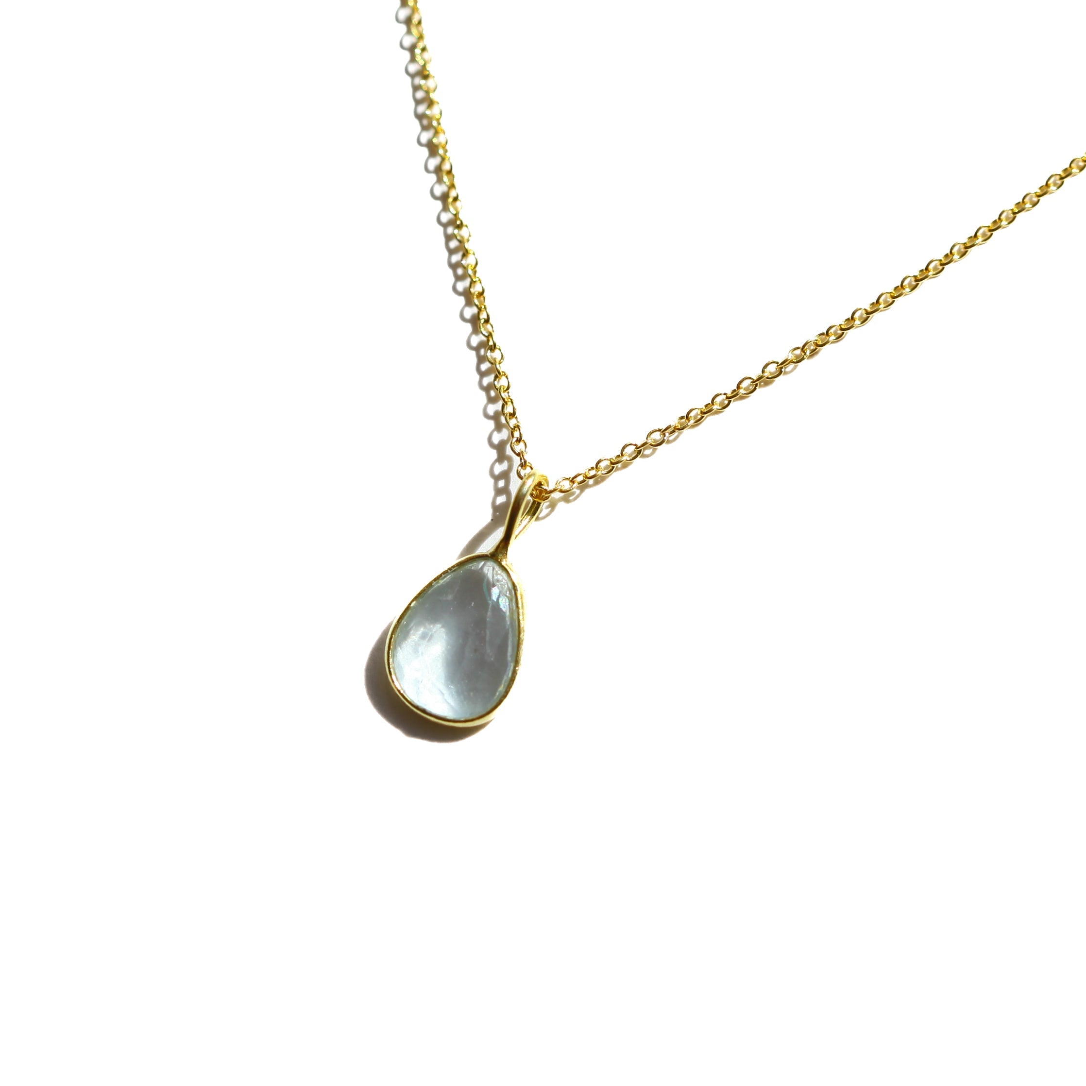 Aquamarine Rose Cut Necklace