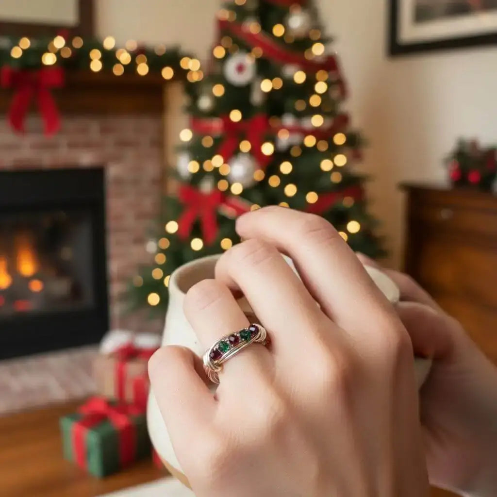 Limited Edition 2026 Silver Wire Wrapped Christmas Ring