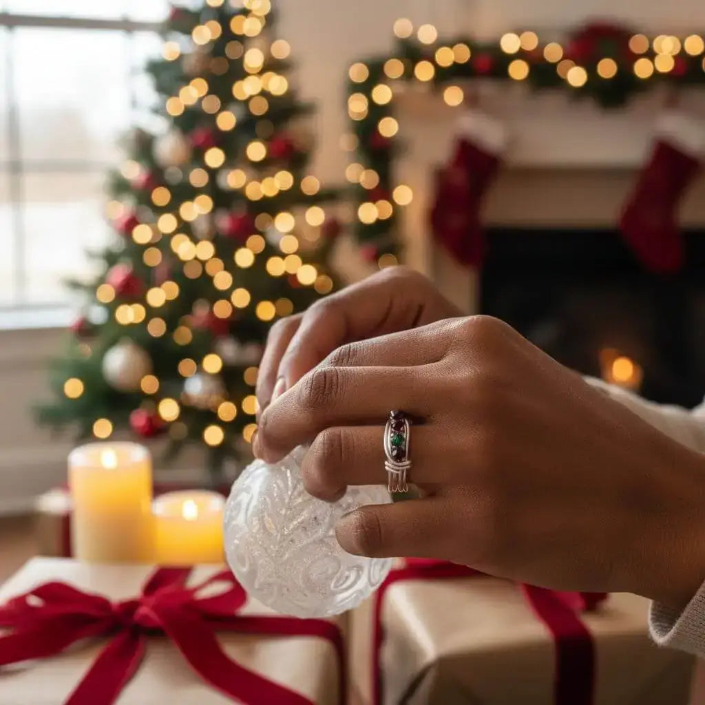Limited Edition 2026 Silver Wire Wrapped Christmas Ring