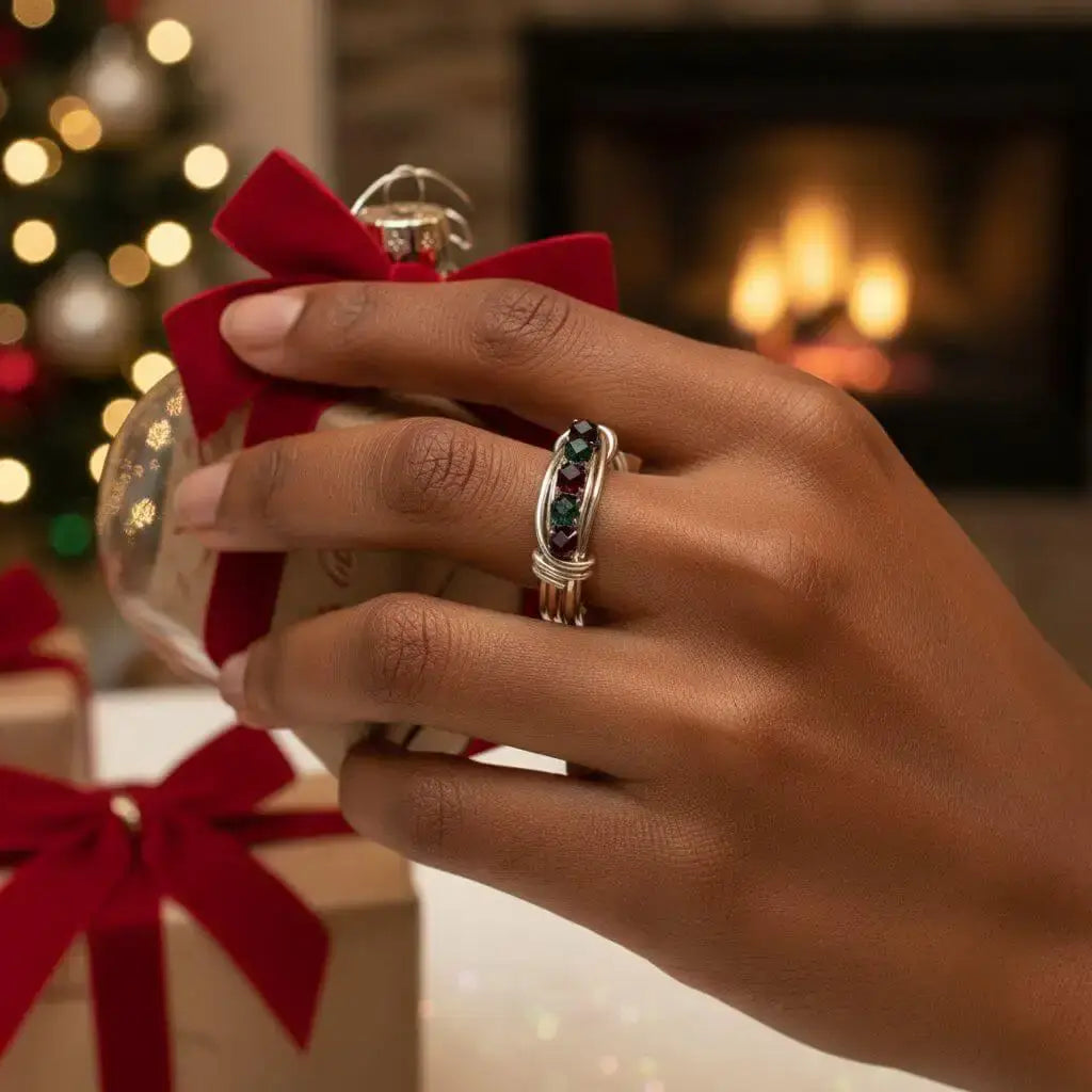 Limited Edition 2026 Silver Wire Wrapped Christmas Ring