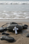 Marble Stone Cross Necklace