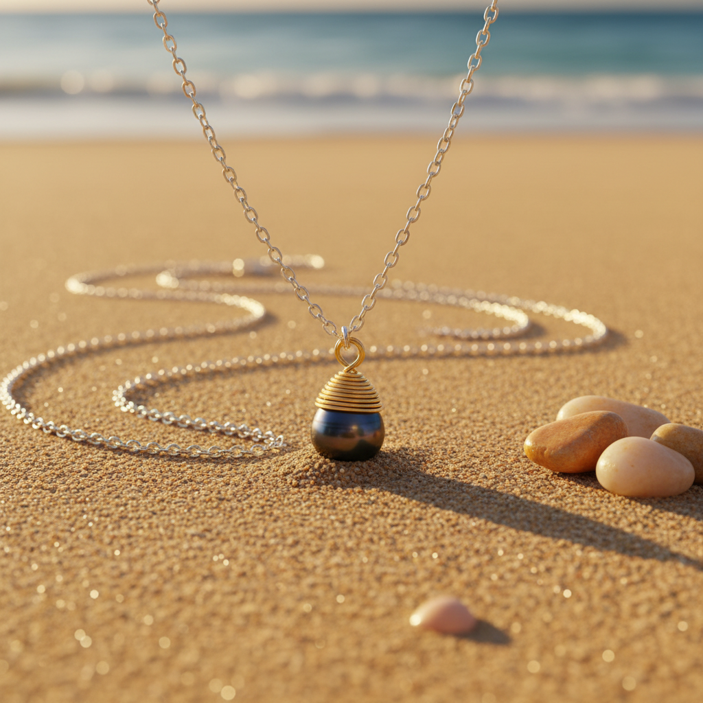 Green Crystal Pendant – 24K Gold Wire Wrap on Sterling Silver Chain