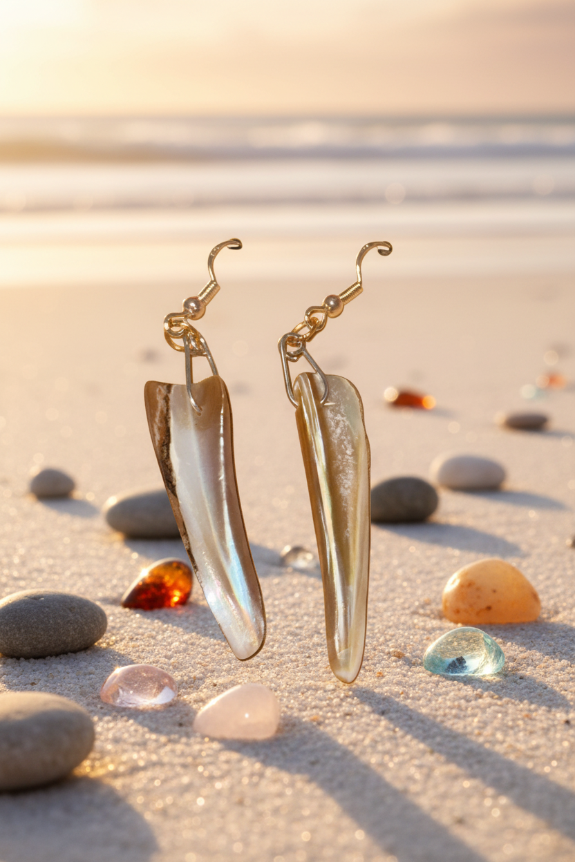 Mother of Pearl Abalone Earrings