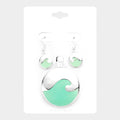 Sea Glass Wave Round Pendant Set
