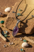 Purple Quartz Pendant Necklace