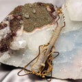 Quartz Agate Guitar Wire Wrap Pendant