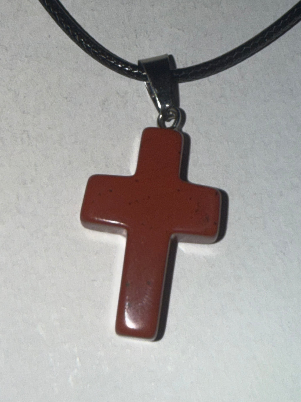 Red Carnelian Cross Pendant Necklace