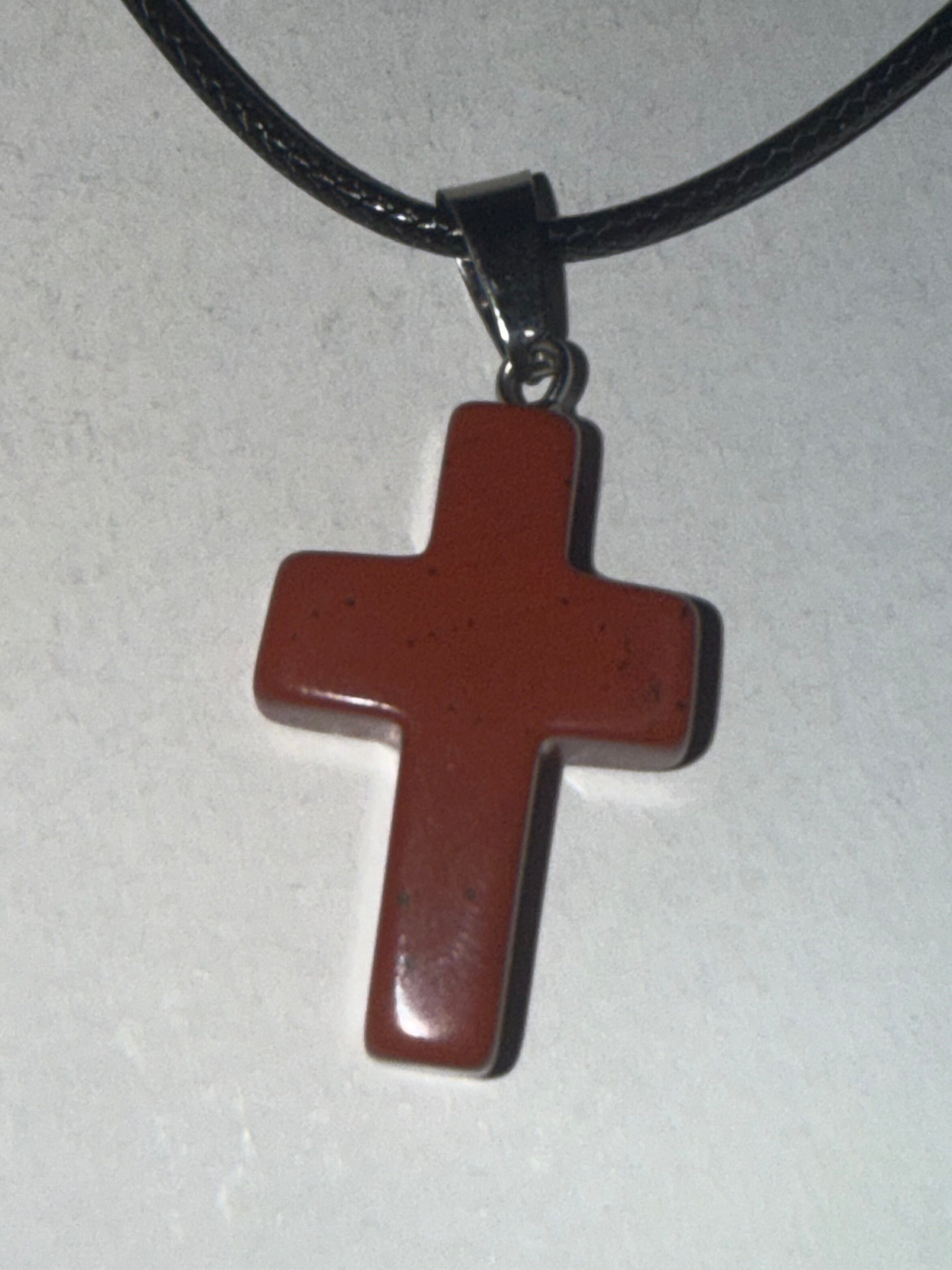 Red Carnelian Cross Pendant Necklace