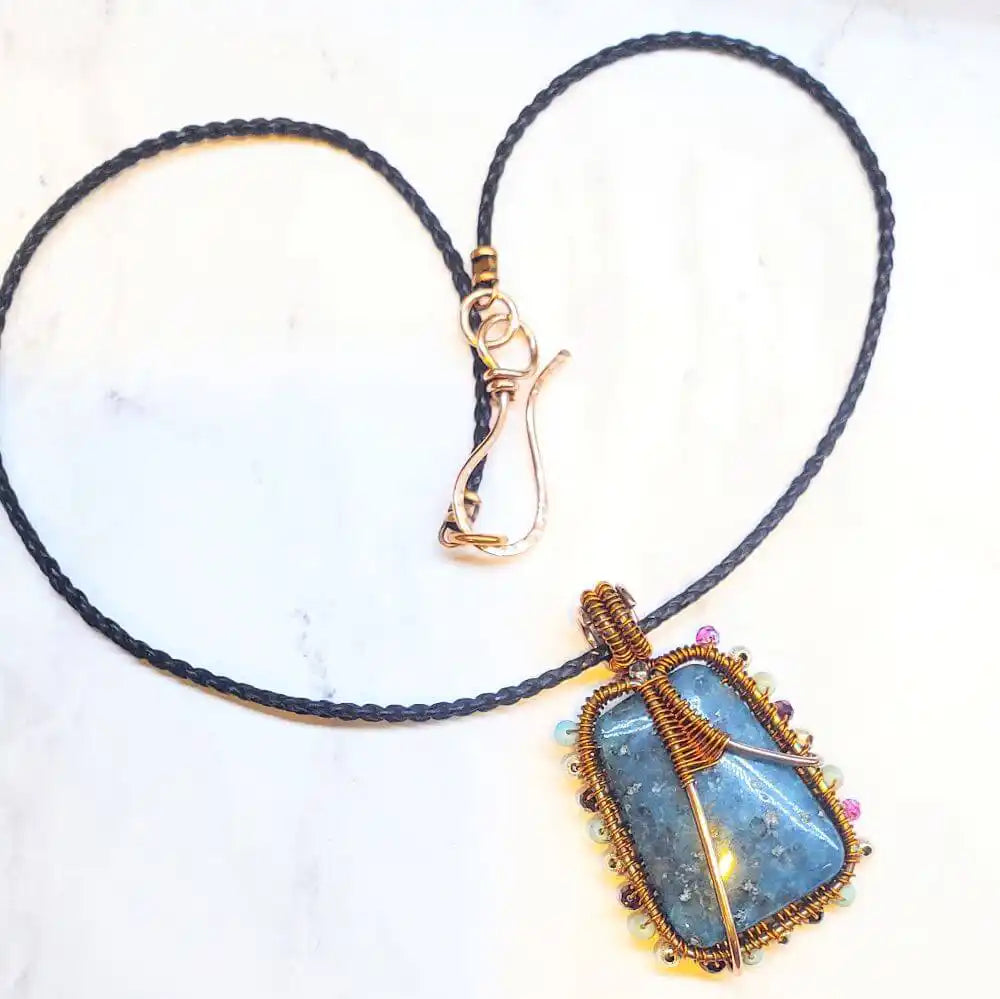 Reversible Copper Wire Wrapped Dancing Ballerina Pendant