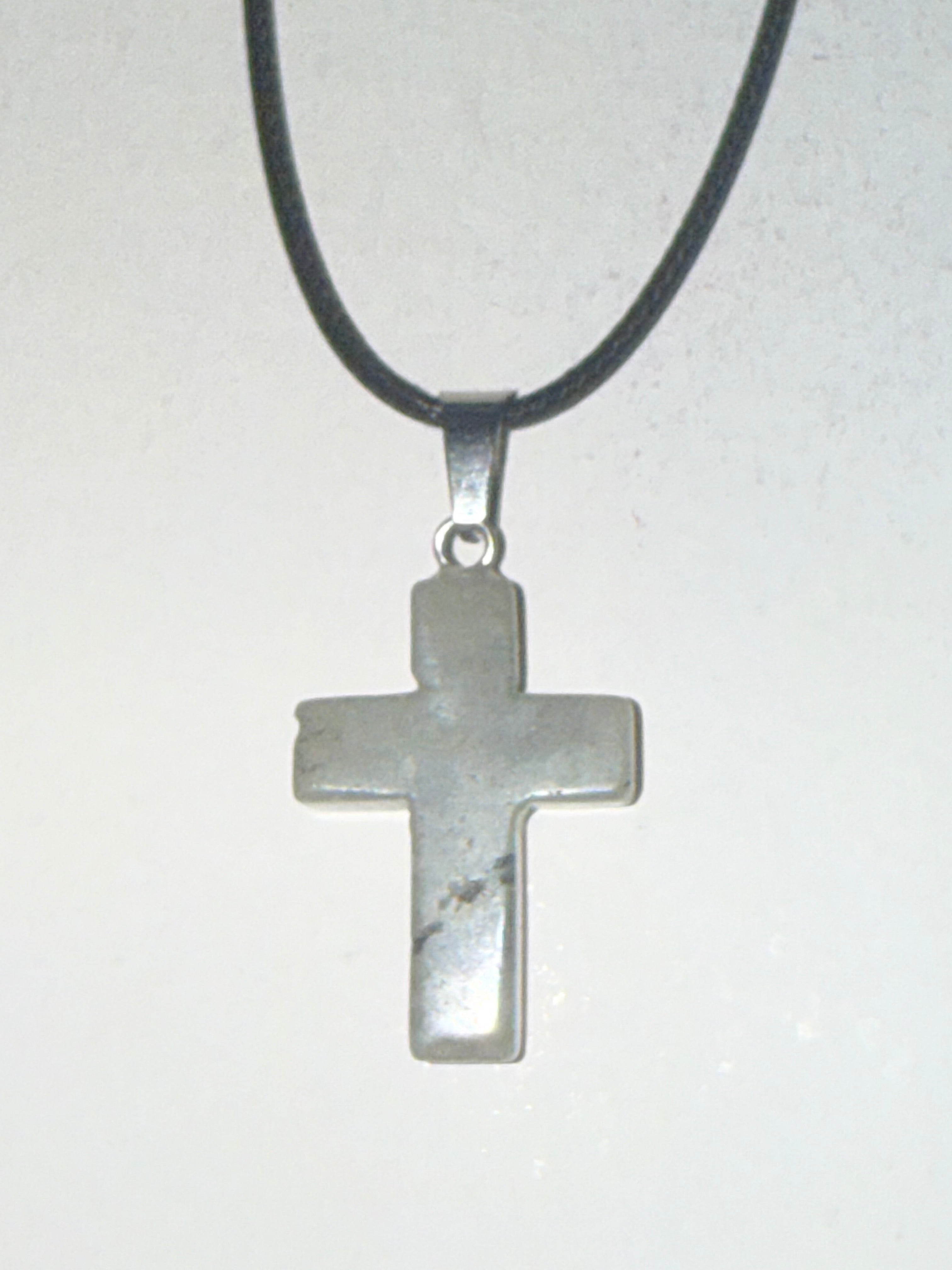Hematite Cross Pendant Necklace