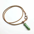 Vegan Friendly Wire Wrapped Pointed Crystal Necklace