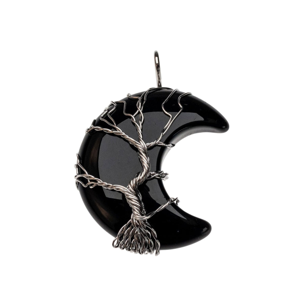 Wire Wrapped Moon Pendant