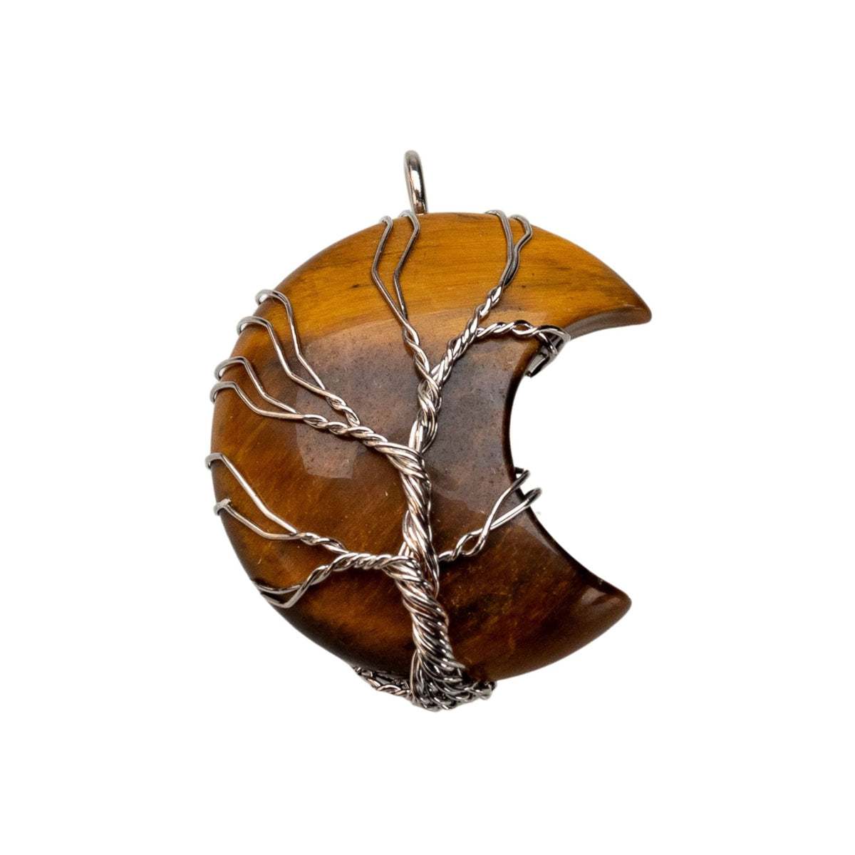 Wire Wrapped Moon Pendant