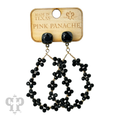 Floral wire wrapped bead teardrop dangle earring with crystals from Swarovski®- LC
