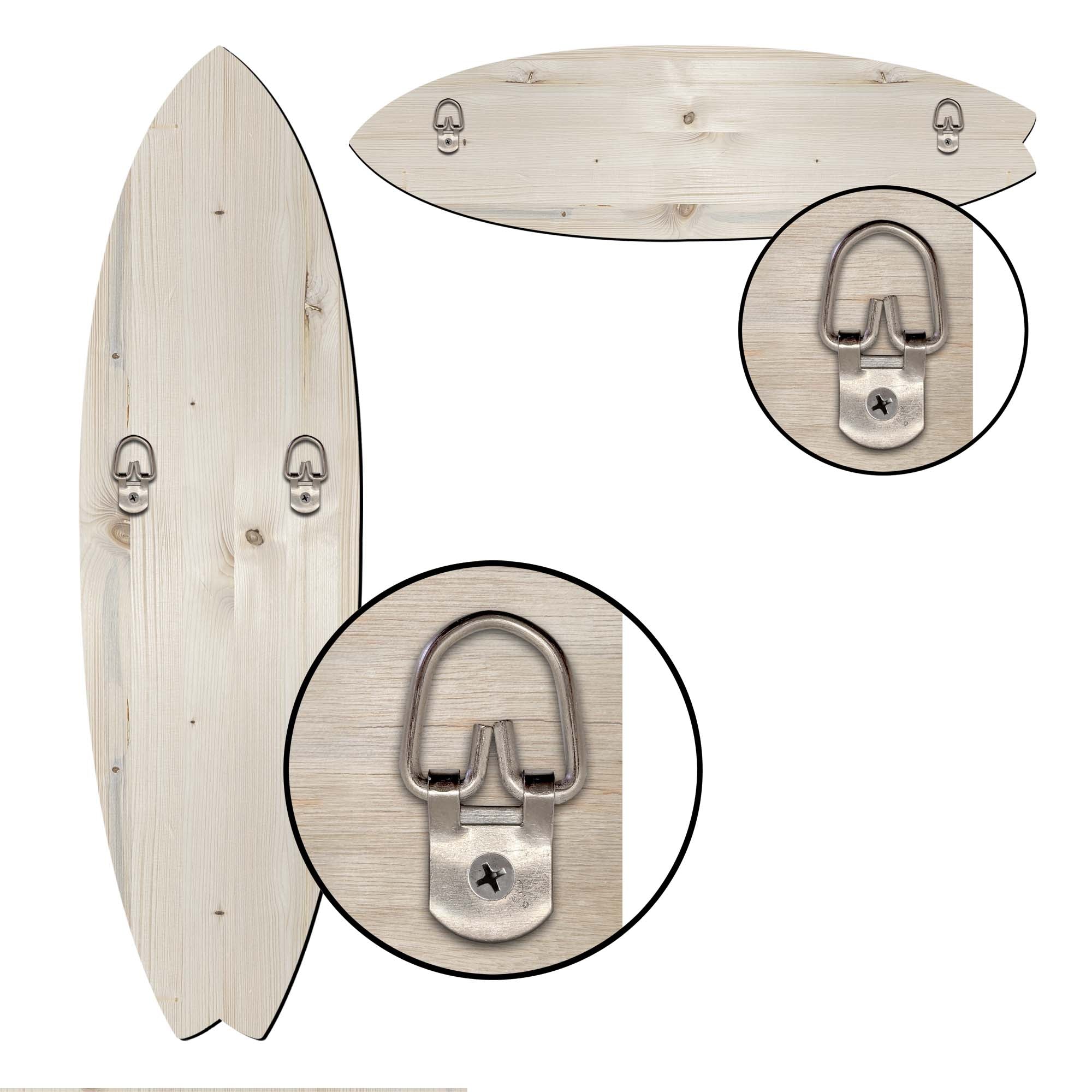 Surf Van at the Beach Surfboard Coastal Wall Art by G. DeBrekht - Coastal Holiday Decor - 8490120-2HS